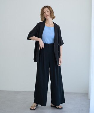 YECCA VECCA ハーフスリーブライトジャケット Black