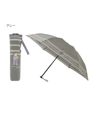MOONBAT 【大きめ/軽量】POLO RALPH LAUREN （ポロ ラルフローレン）折りたたみ傘 FRENCH BEAR 55cm グレー