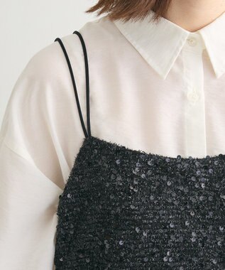 Green Parks スパンコールキャミビスチェ Gray