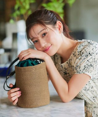 Tiaclasse シリンダーかごショルダーバッグ キャメル