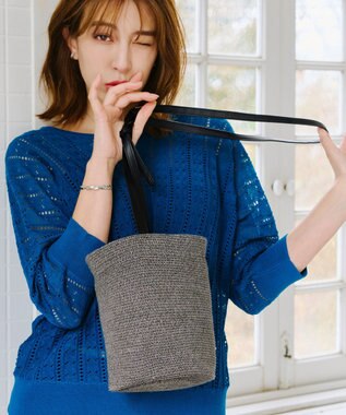 Tiaclasse シリンダーかごショルダーバッグ チャコールグレー