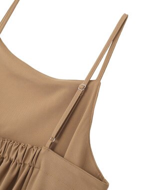 YECCA VECCA 【2点SET】ミリタリーシアーシャツセットキャミワンピース Beige