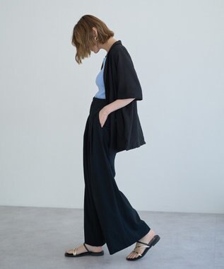 YECCA VECCA ハーフスリーブライトジャケット Black