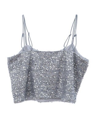 Green Parks スパンコールキャミビスチェ Gray