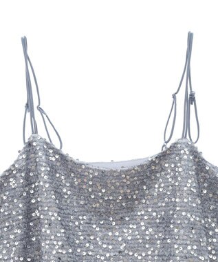 Green Parks スパンコールキャミビスチェ Gray