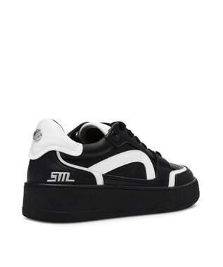 STEVE MADDEN BAL HARBOUR 厚底ローカットスニ―カー ブラックホワイト