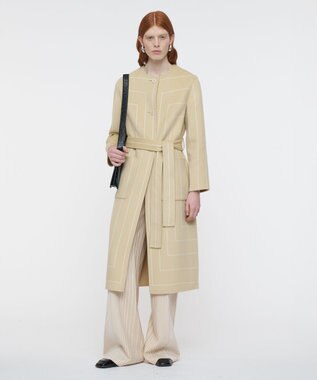 JOSEPH ジオメトリック ダブルフェイス ロングウールコート Affogato / Ivory