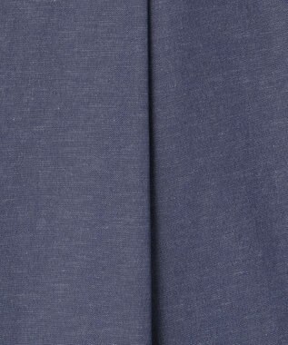 J.PRESS LADIES 【洗える】リネンツイル Aライン スカート ネイビーシャンブレー系