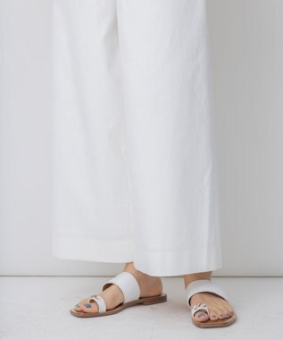 自由区 【接触冷感・吸水速乾・UVカット】パーフェクトパンツ ワイド ホワイト系