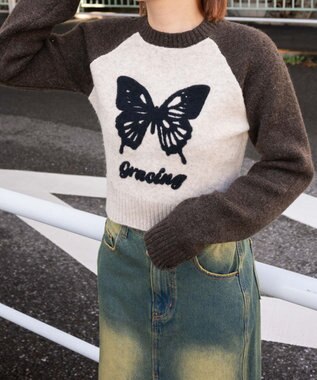 WEGO フラッフィーラグランちびニット 柄1