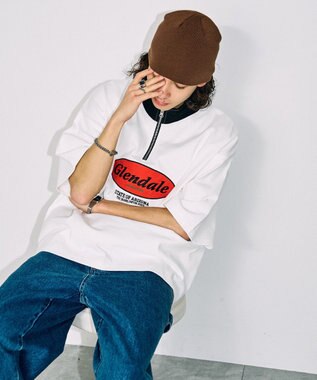 WEGO ヘビーウエイトサークルロゴハーフZIPT（S） ホワイト