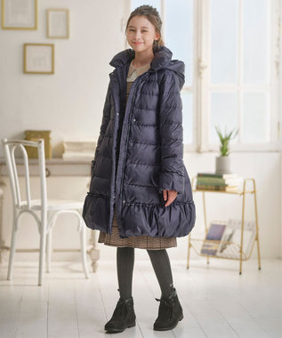 組曲 KIDS 【150-170㎝】ロング ダウン ネイビー系