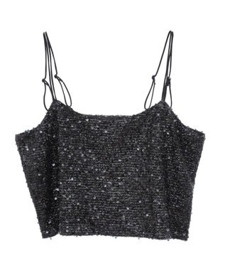 Green Parks スパンコールキャミビスチェ Gray