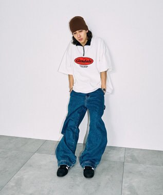 WEGO ヘビーウエイトサークルロゴハーフZIPT（S） ホワイト