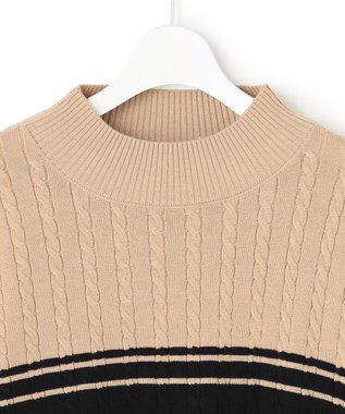 J.PRESS YORK STREET 【WOMEN】ラインハイゲージニット ベージュ系1