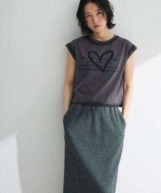 Green Parks ・ｓｗｉｎｇ　ｂｙ　ハートロゴフレンチＴＥＥ Charcoal Gray