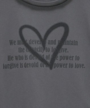 Green Parks ・ｓｗｉｎｇ　ｂｙ　ハートロゴフレンチＴＥＥ Charcoal Gray