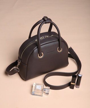 style code 【MERCURYDUO/マーキュリーデュオ】メタルアイレット　ミニボストン ダークブラウン