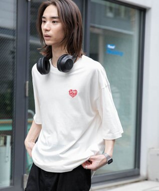 WEGO 【ユニセックス着用ITEM/綿100%/SMLサイズ展開】リラックスフィットワンポイントT（S） 柄3