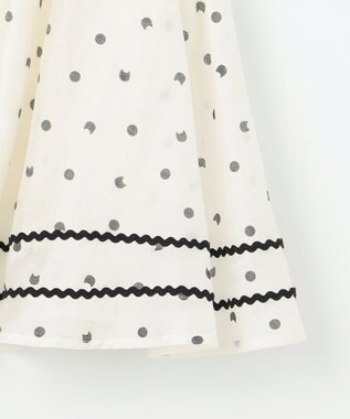 ANY KIDS ネコ×ドット スカート エクリュ