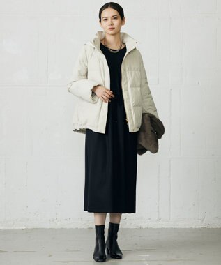 自由区 S 【WEB限定カラーあり・SHIHOさん着用】マイクロタッサーダウン コートⅡ オイスター