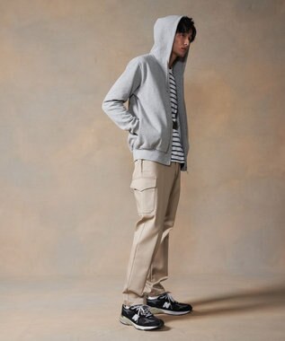 J.PRESS MEN フルジップパーカー ライトグレー系