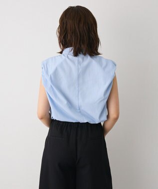 CRAFT STANDARD BOUTIQUE フレンチスリーブブラウス Stripe Blue