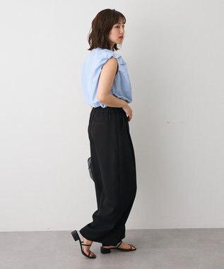 CRAFT STANDARD BOUTIQUE フレンチスリーブブラウス Stripe Blue