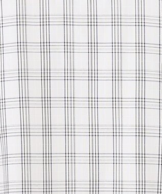 J.PRESS LADIES 【洗える】 セルロースチェック スタンドカラー ブラウス ネイビー系3