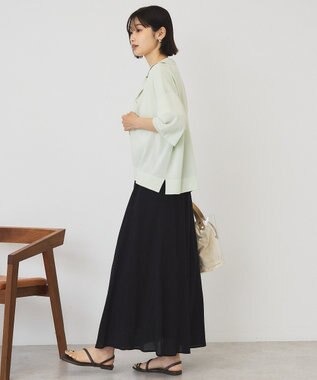 AMERICAN HOLIC 襟付き5分袖ニットカーディガン Mint