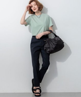 23区 【先行予約/WEB＆一部店舗限定カラーあり】ハイエンド クルーネック Tシャツ ライトグリーン系