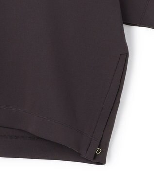 UNFILO 【VERY掲載】BEAUTY FORM JERSEY light サイドZIP プルオーバー チャコール