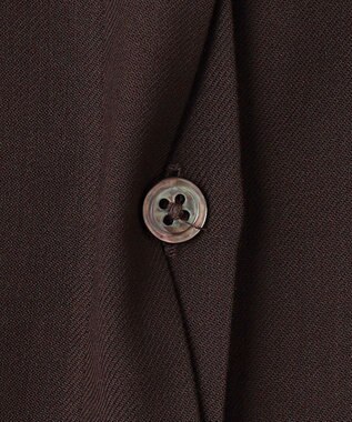 自由区 【洗える】ボリュームスリーブシャツ ドレス ダークブラウン系