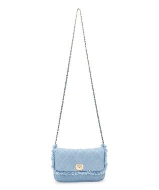 23区 【先行予約】デニムフリンジ ショルダーバッグ スカイブルー系