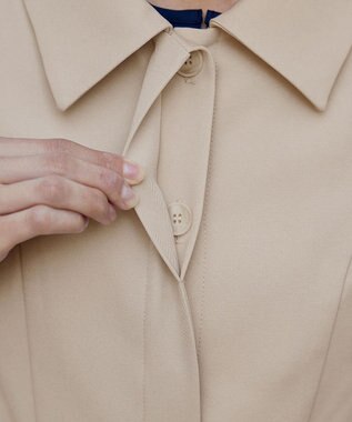 Tiaclasse L 【洗える】ステンカラードレスコート ライトベージュ
