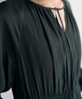 UNFILO ドビーデシン ワンピース ダークグリーン