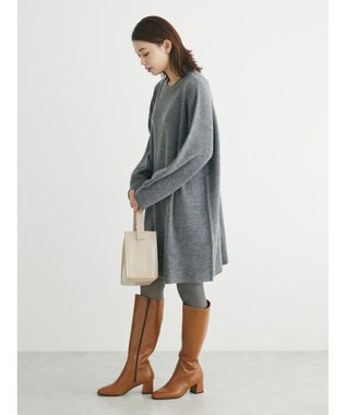 Green Parks リブニットミニワンピース Gray Mixture