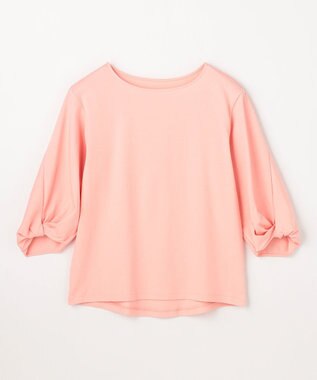 ANY 【WEB限定】シルケットスムースツイストスリーブカットソー ピンク