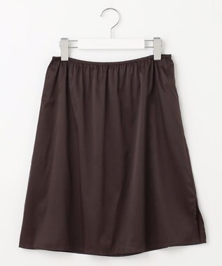 自由区 【洗える】ボリュームスリーブシャツ ドレス ダークブラウン系