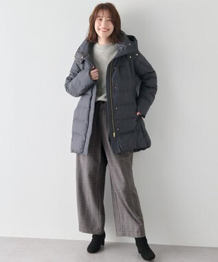 ANY 【洗濯機可/ウエストゴム】ウーリッシュ２タックワイドパンツ グレンチェック