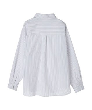 earth music&ecology ワンポイントロゴシャツ Stripe Gray