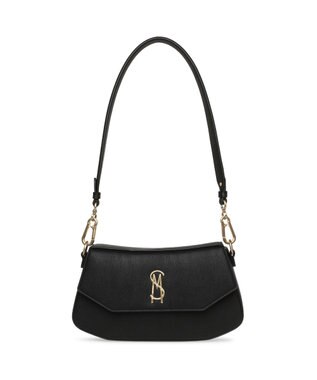 STEVE MADDEN BLYON-C ロゴフラップショルダーバッグ ブラック