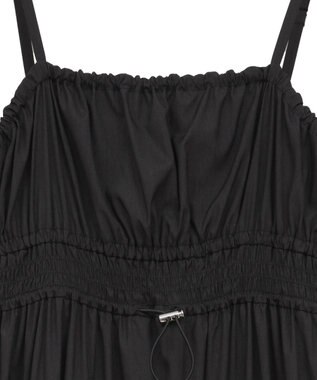 earth music&ecology ドロストシャーリングキャミワンピース Black