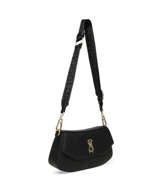 STEVE MADDEN BLYON-C ロゴフラップショルダーバッグ ブラック
