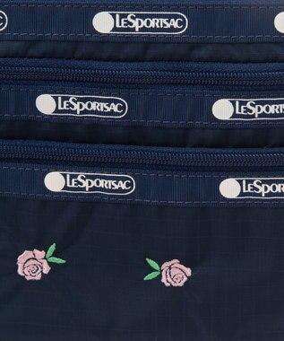 LeSportsac 3ZIP COSMETIC/ピンクローズエンブロイダリー ピンクローズエンブロイダリー