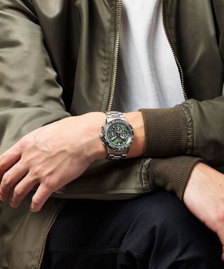 CITIZEN 【電池交換不要/20気圧防水/クロノグラフ】ケース40mmのパイロットウオッチ