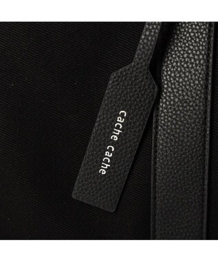 UNBILLION cachecache パーテーションキャンバストートバッグL ブラックブラック