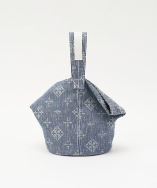 russet デニムジャガード丸底2WAYワンショルダーバッグ(CE-1686) Indigo