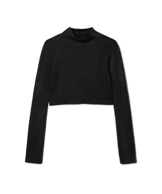 Chacott モックネック・ショートトップ (サーモギア(R)糸使用）