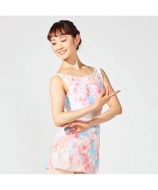 Chacott 【MAY NAGAHISA】ノースリーブレオタード チェリーピンクプリント